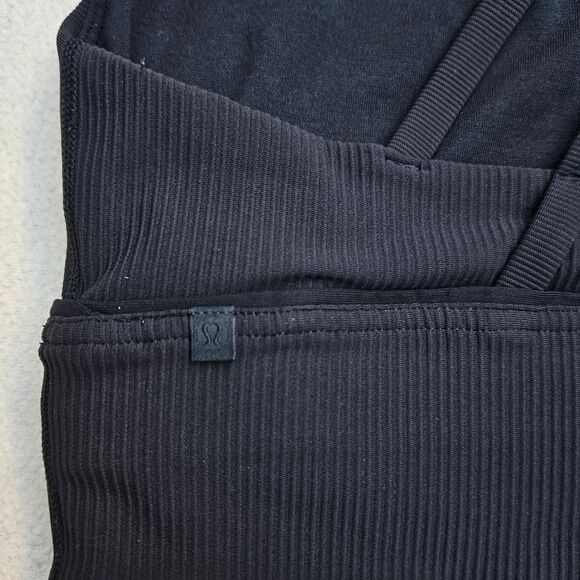 Lululemon Energy Black Longline Ribbed Sports Bra - Picture 6 of 9